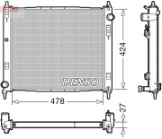 DRM46044 Chladič, chlazení motoru DENSO