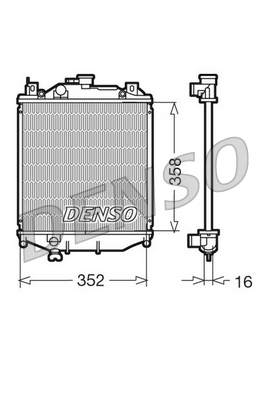 DRM47005 Chladič, chlazení motoru DENSO