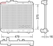 DRM47028 Chladič, chlazení motoru DENSO