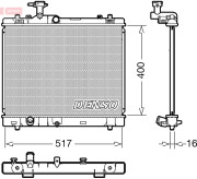 DRM47032 Chladič, chlazení motoru DENSO