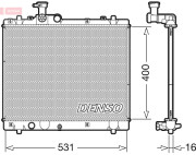 DRM47034 DENSO chladič motora DRM47034 DENSO