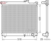 DRM47037 Chladič, chlazení motoru DENSO