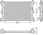 DRM47039 Chladič, chlazení motoru DENSO