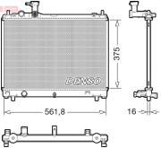 DRM47044 Chladič, chlazení motoru DENSO