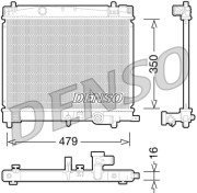 DRM50078 Chladič, chlazení motoru DENSO