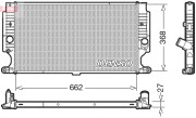 DRM50090 Chladič, chlazení motoru DENSO