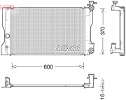 DRM50091 Chladič, chlazení motoru DENSO