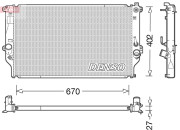 DRM50092 DENSO chladič motora DRM50092 DENSO