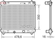 DRM50104 Chladič, chlazení motoru DENSO