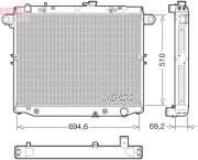 DRM50148 Chladič, chlazení motoru DENSO