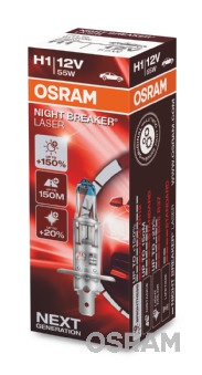 64150NL Autožárovka H1 12V 55W P14,5s Night Breaker Laser ams-OSRAM