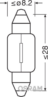 6430 Žárovka, světlo pro čtení (interiér vozidla) ORIGINAL ams-OSRAM