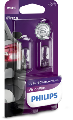 12040VPB2 Žárovka, světlo pro čtení (interiér vozidla) VisionPlus PHILIPS