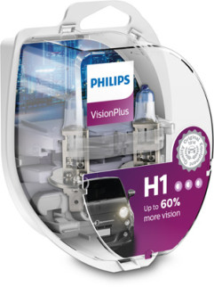 12258VPS2 PHILIPS Žárovka (2ks) H1 (řada VisionPlus) | 12V 55W | 12258VPS2 PHILIPS