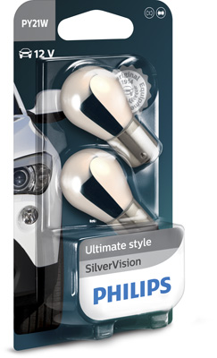 12496SVB2 PHILIPS Žárovka (2ks) PY21W (řada SilverVision) | 12V 21W | 12496SVB2 PHILIPS