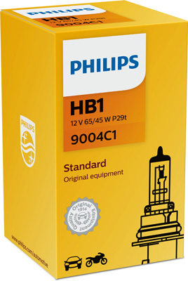 9004C1 PHILIPS Žárovka HB1 (řada Standard) | 12V 65/45W | 9004C1 PHILIPS