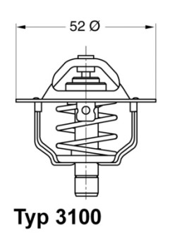 3100.92D Termostat, chladivo BorgWarner (Wahler)