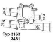 3163.88D Termostat, chladivo BorgWarner (Wahler)