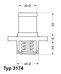 3174.89D Termostat, chladivo BorgWarner (Wahler)