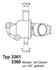 3360.87D Termostat, chladivo BorgWarner (Wahler)