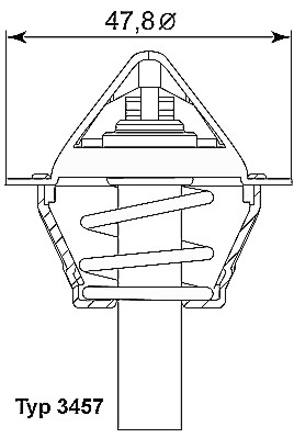 3457.90D Termostat, chladivo BorgWarner (Wahler)