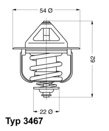 3467.85D Termostat, chladivo BorgWarner (Wahler)