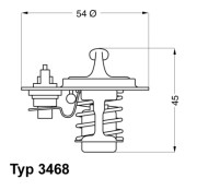 3468.88D Termostat, chladivo BorgWarner (Wahler)