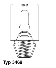 3469.91D Termostat, chladivo BorgWarner (Wahler)