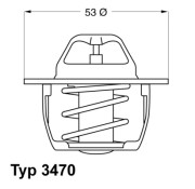 3470.89D50 Termostat, chladivo BorgWarner (Wahler)