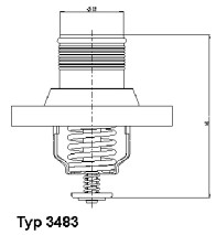 3483.89D Termostat, chladivo BorgWarner (Wahler)