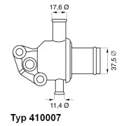 410007.87D Termostat, chladivo BorgWarner (Wahler)