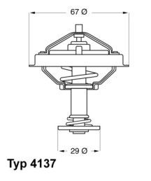 4137.80D Termostat, chladivo BorgWarner (Wahler)