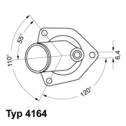 4164.92D Termostat, chladivo BorgWarner (Wahler)