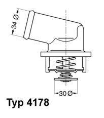 4178.92D Termostat, chladivo BorgWarner (Wahler)