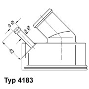 4183.92D Termostat, chladivo BorgWarner (Wahler)