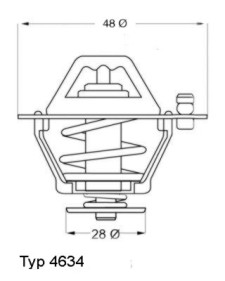 4634.76 Termostat, chladivo BorgWarner (Wahler)