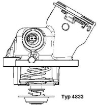 4833.100D Termostat, chladivo BorgWarner (Wahler)