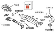 60364D Potrubí, AGR-ventil BorgWarner (Wahler)