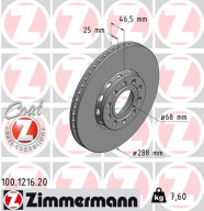 100.1216.20 Brzdový kotouč COAT Z ZIMMERMANN