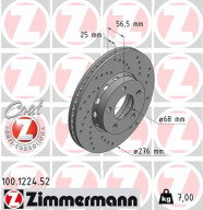 100.1224.52 Brzdový kotouč SPORT BRAKE DISC COAT Z ZIMMERMANN