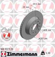 100.1227.20 Brzdový kotouč COAT Z ZIMMERMANN