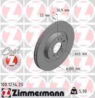 100.1234.20 Brzdový kotouč COAT Z ZIMMERMANN