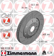 100.3339.70 Brzdový kotouč FORMULA Z BRAKE DISC ZIMMERMANN