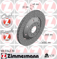 100.3342.70 Brzdový kotouč FORMULA Z BRAKE DISC ZIMMERMANN