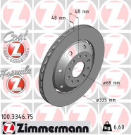 100.3346.75 Brzdový kotouč FORMULA Z BRAKE DISC ZIMMERMANN