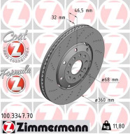 100.3347.70 Brzdový kotouč FORMULA Z BRAKE DISC ZIMMERMANN