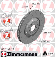 100.3348.70 Brzdový kotouč FORMULA Z BRAKE DISC ZIMMERMANN