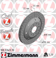 100.3349.70 Brzdový kotouč FORMULA Z BRAKE DISC ZIMMERMANN