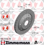 100.3350.70 Brzdový kotouč FORMULA Z BRAKE DISC ZIMMERMANN