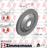 100.3353.75 Brzdový kotouč FORMULA Z BRAKE DISC ZIMMERMANN